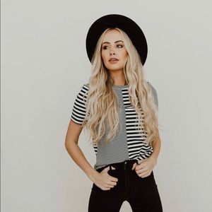 NWT Mod Boutique Khandiss Block and Stripe tee